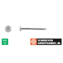Spanplattenschrauben 4,5x50/30mm Edelstahl A2 Senkkopf TORX-20 400 Stück