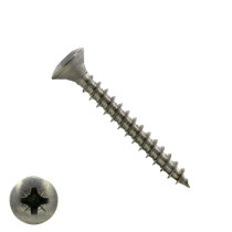 Spanplattenschrauben 4x35mm Edelstahl A2 Linsensenkkopf POZI-2 500 Stück