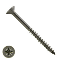 Spanplattenschrauben 6x70/42mm Edelstahl A2 Senkkopf POZI-3 100 Stück