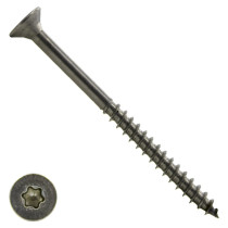 Spanplattenschrauben 8x180/80mm Edelstahl A4 Senkkopf TORX-40 100 Stück