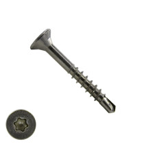 Spanplattenschrauben mit Bohrspitze 4x40/24mm Edelstahl A2 Senkkopf TORX 200 Stück