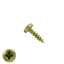 Spanplattenschrauben 3,5x12mm gelb verzinkt Linsenkopf POZI-2 200 Stück