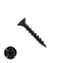 Spanplattenschrauben 3x25mm Schwarz verzinkt Senkkopf POZI-1 200 Stück