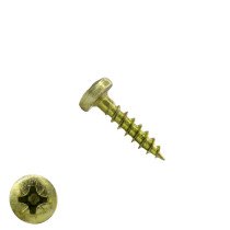 Spanplattenschrauben 4,5x20mm gelb verzinkt Linsenkopf POZI-2 200 Stück