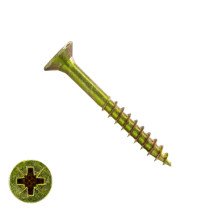 Spanplattenschrauben 4,5x40/24mm gelb verzinkt Senkkopf POZI-2 200 Stück