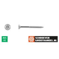 Spanplattenschrauben 4,5x50/30mm Edelstahl A2 Senkkopf TORX-20 400 Stück