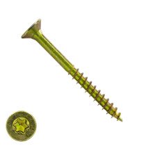 Spanplattenschrauben 4,5x60/36mm gelb verzinkt Senkkopf TORX-20 200 Stück