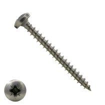 Spanplattenschrauben 4,5x60mm Edelstahl A2 Linsenkopf POZI-2 200 Stück