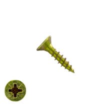 Spanplattenschrauben 4x16mm gelb verzinkt Senkkopf POZI-2 200 Stück