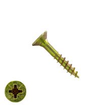 Spanplattenschrauben 4x30/18mm gelb verzinkt Senkkopf POZI-2 200 Stück