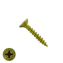 Spanplattenschrauben 4x30mm gelb verzinkt Senkkopf POZI-2 1000 Stück