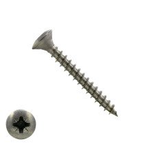 Spanplattenschrauben 4x35mm Edelstahl A2 Linsensenkkopf POZI-2 500 Stück