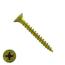 Spanplattenschrauben 4x40mm gelb verzinkt Senkkopf POZI-2 1000 Stück