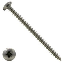 Spanplattenschrauben 6x100mm Edelstahl A2 Linsenkopf POZI-3 100 Stück