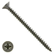 Spanplattenschrauben 6x100mm Edelstahl A2 Senkkopf POZI-3 100 Stück