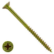 Spanplattenschrauben 6x110/60mm gelb verzinkt Senkkopf POZI-3 100 Stück