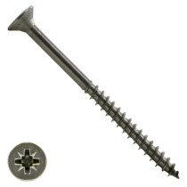 Spanplattenschrauben 6x120/70mm Edelstahl A2 Senkkopf POZI-3 100 Stück