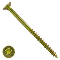 Spanplattenschrauben 6x150/70mm gelb verzinkt Senkkopf TORX-30 100 Stück