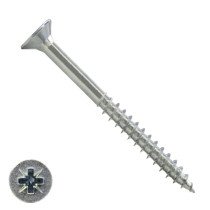 Spanplattenschrauben 6x80/48mm verzinkt Senkkopf POZI-3 200 Stück