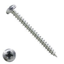 Spanplattenschrauben 6x80mm verzinkt Linsenkopf POZI-3 100 Stück