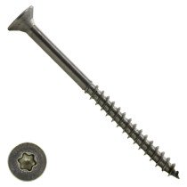 Spanplattenschrauben 8x180/80mm Edelstahl A4 Senkkopf TORX-40 100 Stück