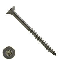 Spanplattenschrauben 8x80/48mm Edelstahl A2 Senkkopf TORX-40 100 Stück