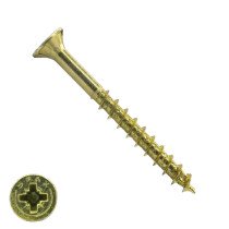Spax Spanplattenschrauben 5x60mm Teilgewinde gelb verzinkt Senkkopf POZI 100 Stück