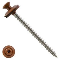 Spenglerschrauben 4,5x100mm Edelstahl A2 RAL8004 Kupferbraun Liseko TORX-20 100 Stück