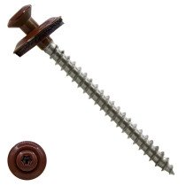 Spenglerschrauben 4,5x120mm Edelstahl A2 RAL3009 Oxidrot TORX-20 100 Stück