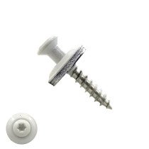 Spenglerschrauben 4,5x25mm Edelstahl A2 RAL9010 Reinweiß Liseko TORX-20 200 Stück