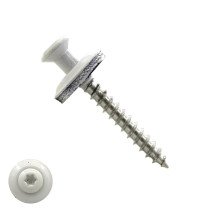 Spenglerschrauben 4,5x35mm Edelstahl A2 RAL9010 Reinweiß Liseko TORX-20 200 Stück