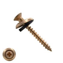 Spenglerschrauben 4,5x35mm Edelstahl A2 verkupfert Liseko POZI-2 200 Stück