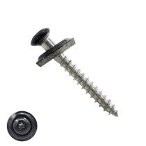 Spenglerschrauben 4,5x45mm Edelstahl A2 RAL9005 Tiefschwarz Liseko TORX-20 200 Stück