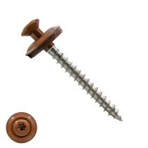 Spenglerschrauben 4,5x60mm Edelstahl A2 RAL8004 Kupferbraun Liseko TORX-20 200 Stück