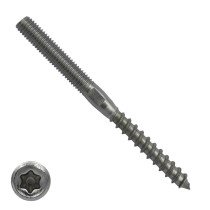 Stockschrauben M8x100mm TORX-25 Edelstahl A2 100 Stück