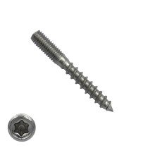 Stockschrauben M8x60mm TORX-25 Edelstahl A2 100 Stück