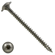 Tellerkopf Holzbauschrauben 8x90/80mm Edelstahl A2 Tellerkopf TORX-40 100 Stück