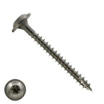 Tellerkopf Holzbauschrauben 8x60/50mm Edelstahl A2 Tellerkopf TORX-40 100 Stück