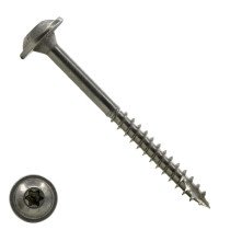 Tellerkopf Holzbauschrauben 8x70/50mm Edelstahl A4 Tellerkopf TORX-40 100 Stück