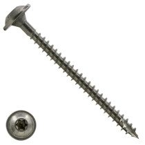 Tellerkopf Holzbauschrauben 8x90/80mm Edelstahl A2 Tellerkopf TORX-40 100 Stück