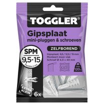 Toggler Gipsplattendübel mit Schrauben SPM 6 Stück