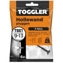 Toggler Hohlraumdübel f-rail TBE1-6 9-13mm 6 Stück