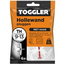 Toggler Hohlraumdübel mit Haken TH 9-13mm 6 Stück