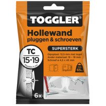 Toggler Hohlraumdübel mit Schrauben TC 15-19mm 6 Stück