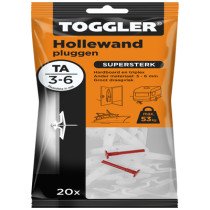 Toggler Hohlraumdübel TA 3-6mm 20 Stück