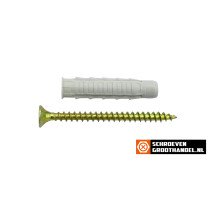 Universaldübel GUX 6 mit Schrauben 4x45mm 25 Stück