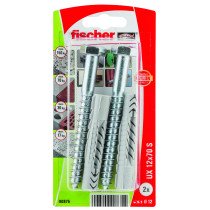 Universaldübel UX 12x70 S mit Schlüsselschrauben 10x100mm 2 Stück