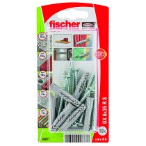 Universaldübel UX 6x35 R S mit Kragen mit Schrauben 4,5x45mm 10 Stück