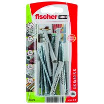 Universaldübel UX 6x50 R S mit Kragen mit Schrauben 4,5x60mm 10 Stück