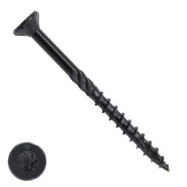 Woodies Holzbauschrauben Blackline Shield TORX-25 Senkkopf 5x80/50mm 200 Stück